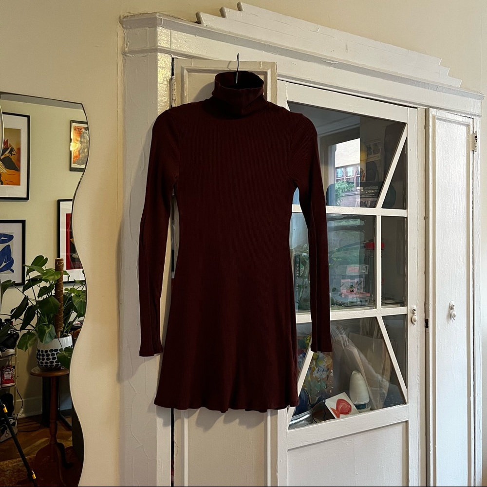 Brown BDG Turtleneck Dress